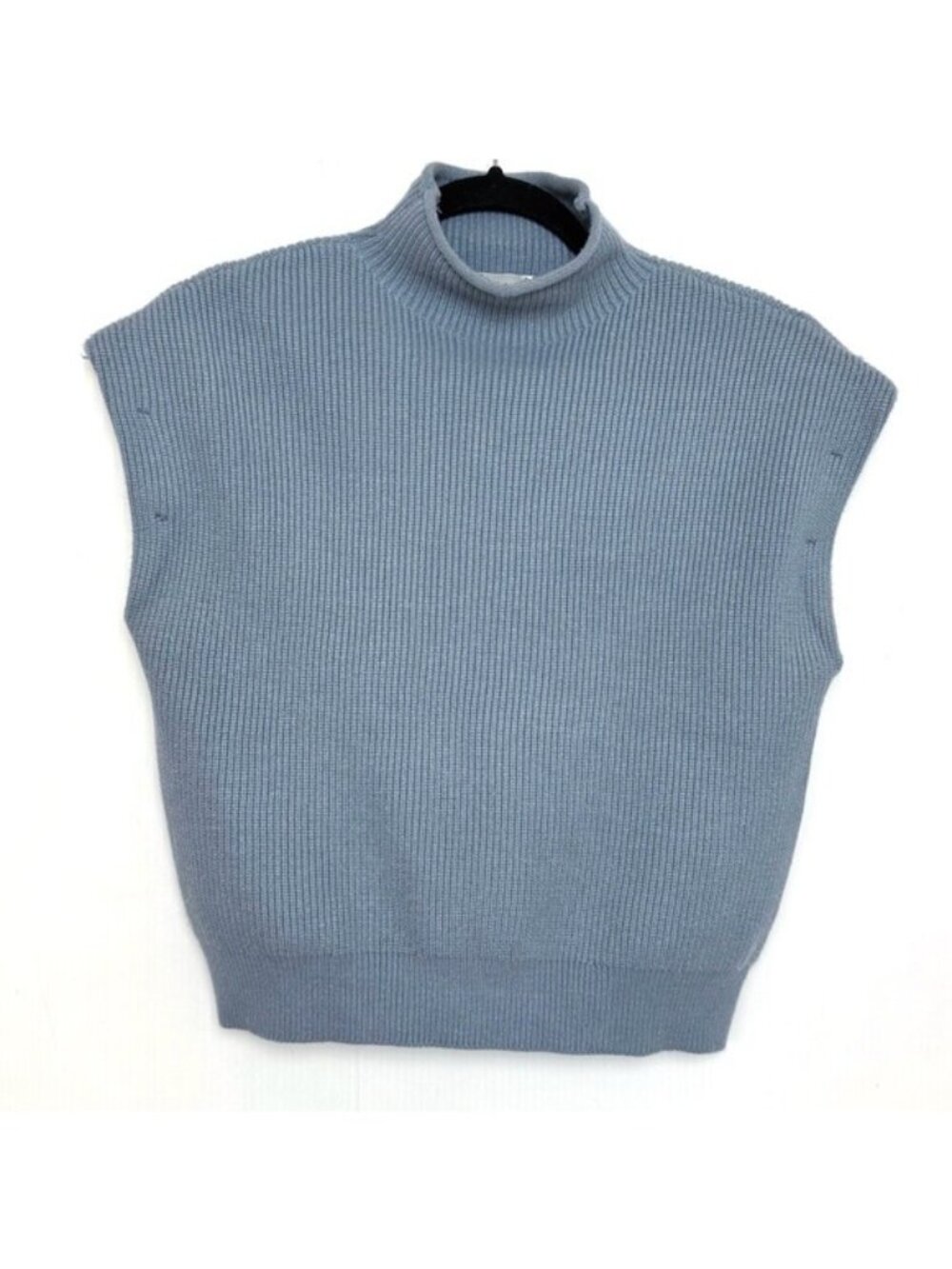 Jason Wu blue Capsleeve Turtle Mock Neck Top SweaterSize Medium